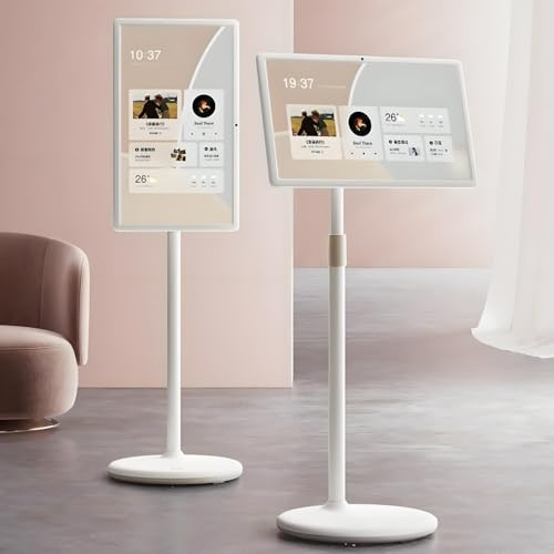 GLBMXDD Televisor portátil de 21,5/24/27/32, 8+128 GB, Smart TV con Ruedas, 6-8 Horas de reproducción, transmisión inalámbrica, Monitor con Pantalla táctil de 10 Puntos 24inches