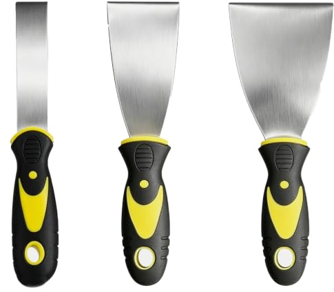3Pcs Paint Wallpaper Scrapers Set 1''/ 2/ 3'' Wide Putty Knives | Stainless Steel,Wall Scraper Tools Plastering Tools for Filling, Drywall, Putty, Joints & Painting,Wall Paper Scraper Tool