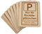 8 Stück Raclette Untersetzer mit LasergravurRaclettepfännchen Parkplatz aus Buchenholz, 100x80x7mm