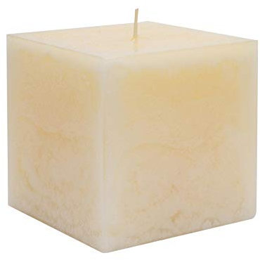 Nicola Spring Scented Pillar Candle - Vanilla Scent - 120 Hour Burning Time - Vanilla Candles Ivory Square Pillar Aromatherapy for Home Fragrance, Kitchen, Living Room, Bedroom