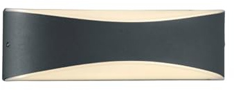 Trio Leuchten LED Wandleuchte 228560242 Konda, Aluminium anthrazit, Kunststoff weiß, 9 Watt LED, 5.9 x 23 x 7.2 cm