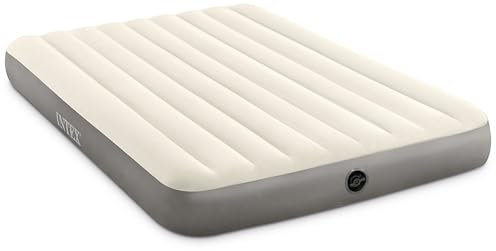 Intex 64103E Dura-Beam Standard Single-High Air Mattress: Fiber-Tech - Queen Size - 10in Bed Height - 600lb Weight Capacity - Pump Sold Separately