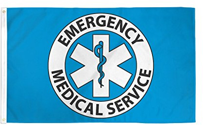 AZ FLAG Drapeau Emergency Medical Service des Etats-Unis 150x90 cm | Usage intérieur et extérieur Drapeau décoratif de l'Union Jack United States Emergency Medical Service polyester 100D