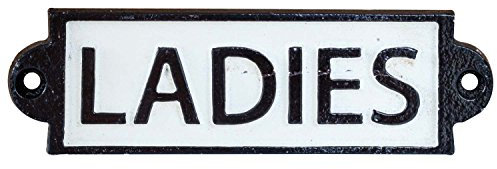 aubaho Nostalgie Türschild Schild Ladies Damen Toilette Gäste WC 16cm Eisen Antik-Stil