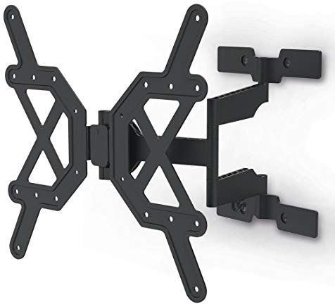Hama TV Wandhalterung Schwenkbar, Neigbar, Slim (32-65 Zoll TV Halterung für Fernseher bis zu 30 kg, max. VESA 400x400, Ausziehbare Fernsehwandhalterung inkl. Fischer-Dübel & Bohrschablone) schwarz