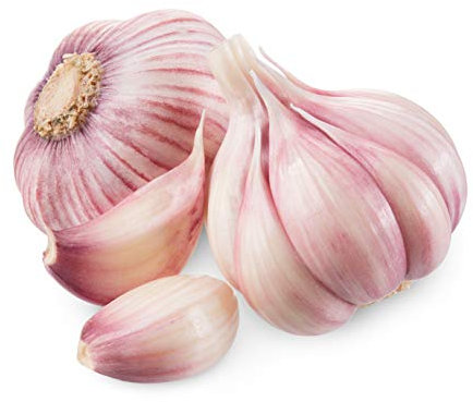 Hymor Violetter Knoblauch aus Las Pedroñeras Spanien - 4 Knollen - Lila Knoblauch Violet Garlic Ajo Morado Naturprodukt wertvolle Nährstoffe mediterran Kastilien-La Mancha