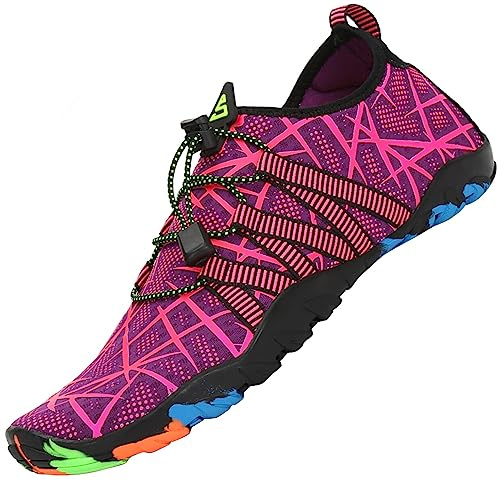 SAGUARO Badeschuhe Damen Herren Wasserschuhe Schwimmschuhe Schnelltrocken Aquaschuhe Strandschuhe Leicht Neoprenschuhe Surfschuhe rutschfeste Tauchschuhe Wassersportschuhe, 35-48 EU