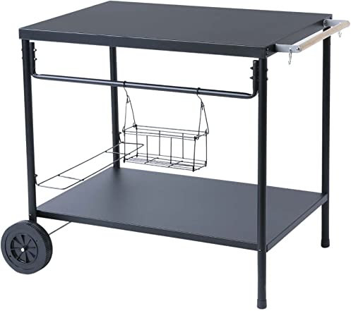 Chariot en acier pour plancha Friodis - Noir