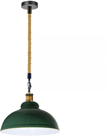 DC VOLTAGE Deckenleuchte Hängelampe Grün Industrie Kronleuchter Lampe E27 Sockel für Speisesaal Hotel Restaurant (Grün)
