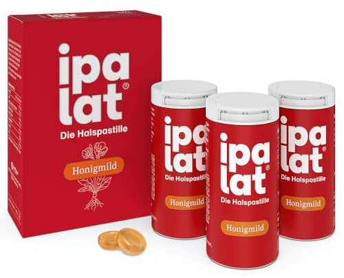 ipalat Die Halspastille Honigmild, 120 St. Pastillen | Bei trockenem Mund und kratziger Stimme