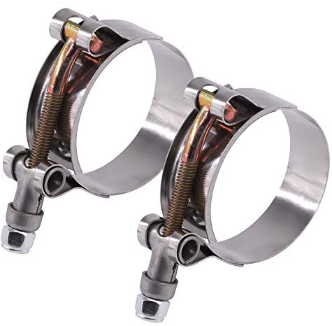 Glarks Schlauchschellen, 44–51 mm, Edelstahl, T-Bolzen, Turbo-Ansaugung, weiche Schlauchschellen, Ladeluftkühler, 2 Stück
