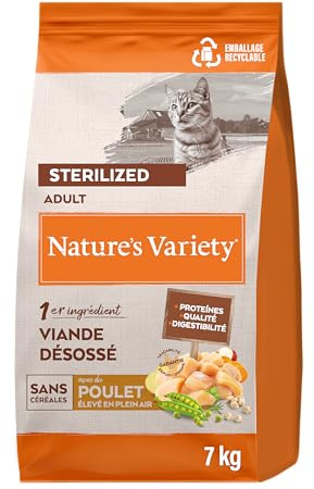 Nature's Variety No Grain Croquettes pour Chats Stérilisés - Poulet - 7kg