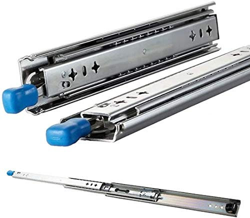 1 Paar Schubladenauszüge, Schubladenschienen Schubladenauszug Schwere Schubladenführungen Mit Verriegelung,250Mm-1500Mm Schubladenschiene Vollauszug Kugelführung,Tragkraft 120Kg,1000mm(40inch)