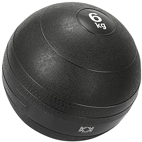 KK Slam Ball 4 kg, 6 kg, 8 kg, 10 kg, 15 kg, strapazierfähig, kein Hüpfen, Gummi-Gymnastikball – stärkt, formt und konditioniert, Fitnessstudio oder Zuhause – perfekt für Workout, Training und