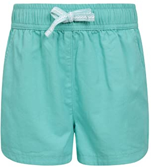 Mountain Warehouse Waterfall Kindershorts - Sommershorts aus 100% Baumwolle, leichte Kurze Hose, Atmungsaktive & mit Elastikbund- Strandshorts Für Jungen & Mädchen Blaugrün 11-12 Jahre