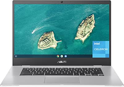 ASUS Chromebook CX1, 15.6 Full HD NanoEdge Display, Intel Celeron N3350 Processor, 64GB eMMC Storage, 8GB RAM, Chrome OS, Transparent Silver, CX1500CNA-AS84F