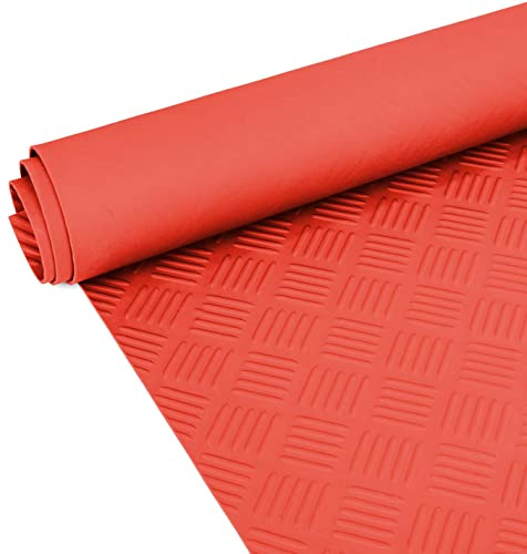 ANRO Tappetino in gomma scanalato al metro, spessore 3 mm, ideale per pavimenti da officina, banco da lavoro, rimorchi, garage, 90 x 100 cm