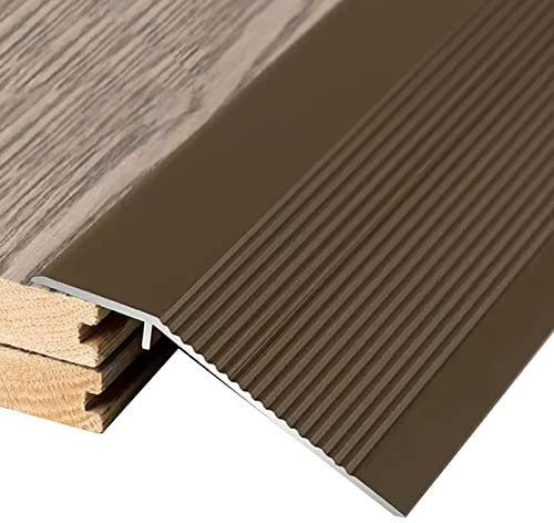 JLXJYS Übergangsprofil Abdeckleisten Aluminium Bodenübergangsleiste, 10cm Extra Breit Teppich/Fliesen Schwellenverkleinerer, Selbstklebend Bodenkantenleiste für Eingang/Türöffnungen/Fußgängerzone