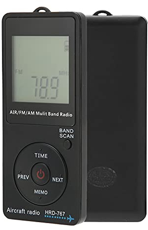 Radio AM FM, Radio Portátil con Auriculares, Mini Radio de Bolsillo, Sintonización Digital, Batería Recargable, Pantalla LCD para Caminar