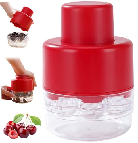 Jorzer 1PC Cherry Pitter, 7 Holes Cherry Pitter Tool Pit Remover, Quick Release Cherry Seed Remover, Detachable Portable Cherry Pit Remover for Kitchen