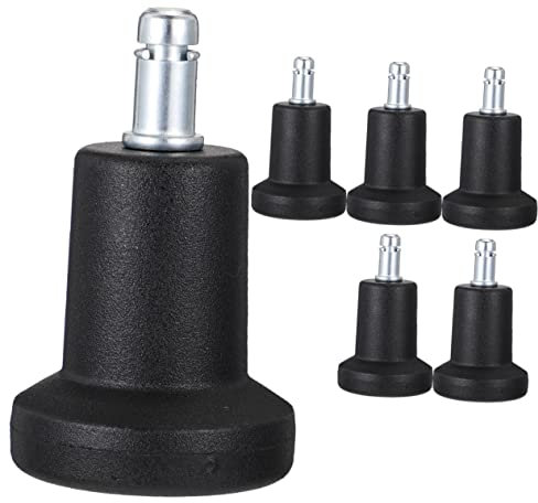 BCOATH 6pcs Plug-in Chair Casters Furniture Wheels Fixed Feet with Locking Function Non-slip Desk Chair Leveler for Office and Household Use