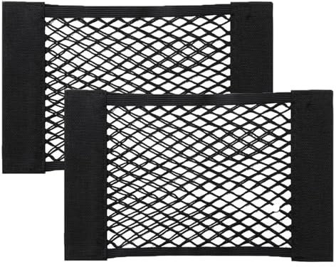 Storage Nets For Campervans, 2 Pcs Storage Nets For Campervans, Portable Storage Net, Suitable For Storing Items In The Trunk Of The Car And Fixing Behind The Car Seat (Black)