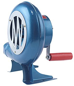 Zentrifugalluftgebläse, Bodenventilator, 120W Hand Kurbelventilator Luftgebläse Eisengetriebe Handbuch GRILLE FEUER STARTER Flamme Erreger for BBQ Picknick im Freien Camping Wandern zum Trocknen von B