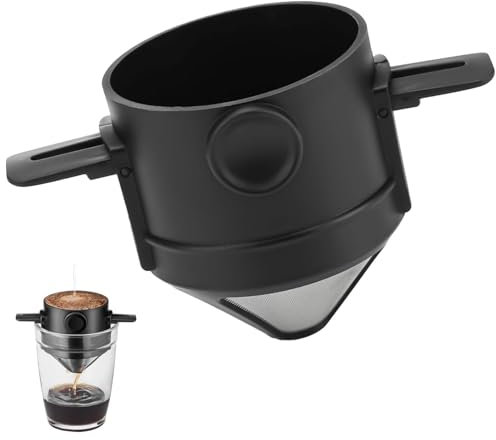 Pour Over Coffee Dripper – Reusable Coffee Filter for Cup Brewing, Eco-Friendly, Ideal for Home and Office Use