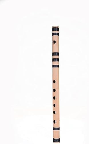 Natürliche Bambus-Skala D Flöte/Bansuri, 7-Loch-Musik-Holzblasinstrument für Anfänger und Profis, 1 Stück Bambusflöte, ca. 33 cm.