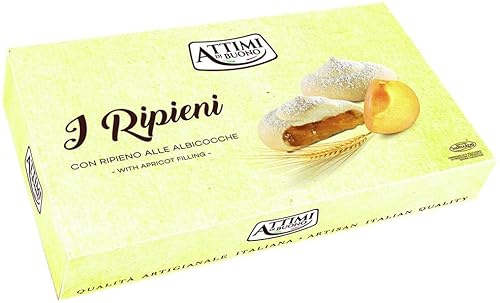 Biscotti Ripieni con Crema 3 x 100g – Gusto Pistacchio, Nocciola, Cacao o Albicocca – Confezione da 3 Pezzi – Dolce da Forno Morbido Farcito – Pausa Golosa (3 x 100g Ripieni all’Albicocca)