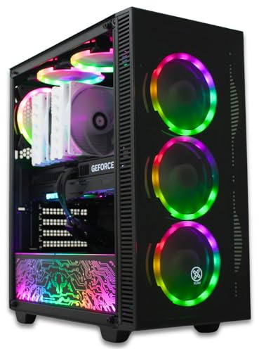 XUM Titan High-End Prebuilt Gaming PC Desktop: Intel Core i9-11900F, RTX 5060 8GB, 32GB DDR4 RAM, 512GB SSD, 2TB HDD, WiFi 5, aRGB, Windows 11, High-Performance VR Ready Gaming PC for Gamers