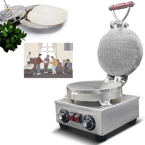 Macchina per il pane per comunione, macchina elettrica in acciaio inox con taglierina rimovibile, temperatura regolabile 50-300°C, cottura uniforme a 360° per cerimonia religiosa