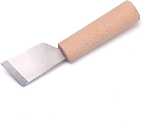WUTA Coltello professionale in pelle artigianale coltello da taglio in pelle coltello diradatore fai da te per lama obliqua - destra