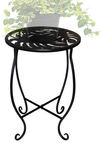 Pflanzenständer für den Außenbereich, hoher Blumentopfhalter, 38,1 cm, wetterfest, Metall, hoher Pflanzenständer für Balkon, Innenbereich, , Wohnzimmer, Sonnenraum, Gewächshaus, Wohnung