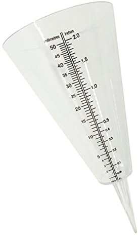 DECHOUS Pluviomètre Conique Transparent pour Pelouse Jardin, Gobelet Doseur en Plastique, Piquet de Mesure Insertable au Sol, Outil de Mesure Pluie Extérieur Résistant et Pratique