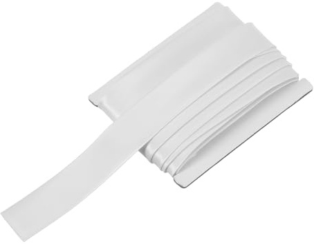 QUARKZMAN Cinta Sesgada Doblada Para Coser 1 Pulgada X 6 Yardas Cinta De Satén Pre-doblada Continua Para Ribetear Acabados Costuras Bordados Manualidades DIY Blanco