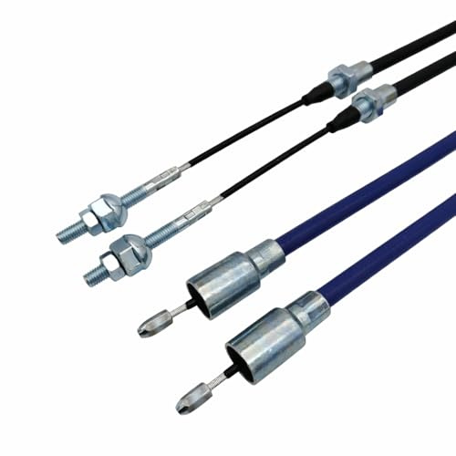 HGW 2X Bremsseil Bowdenzug passend für Knott | 18,5 mm Glocke | M8 Gewinde | inkl. Halbrundmutter | Anhänger Bremszug Set (HL: 1130 mm GL: 1340 mm)