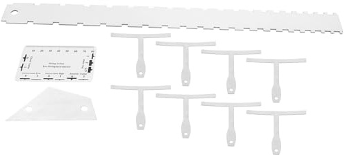 Toyvian Kit de 12 Piezas para Guitarra Regla de Acción de Cuerdas de Metal, Medición de Alta Precisión y Borde Redondeado para Mantenimiento y Ajuste de Guitarras Eléctricas y Acústicas