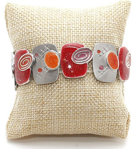 Présentoirs pour Bijoux Coussin Bijoux Montres Bracelets Toile de Jute Naturel