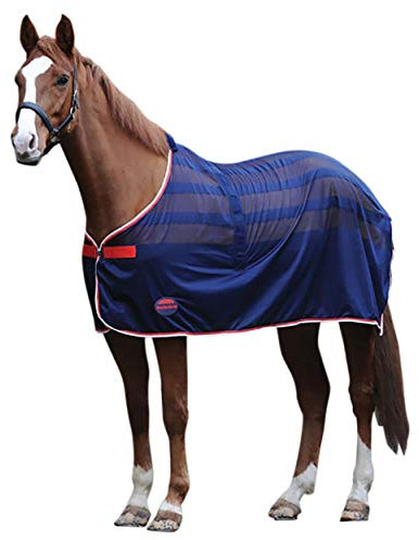 Weatherbeeta Scrim Cooler Standard Pferdedecke (145cm) (Marineblau/Rot/Weiß)