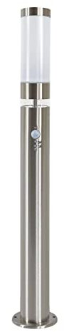 Dapo LED-Außen-Garten-Steh-Leuchte Edelstahl mit Bewegungsmelder IP44, Wege-Sensor-Terrassen-Rasen-Teich-Stand-Treppen-Lampe (Lisa IV)