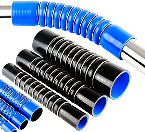 9 Stück | ULTRAFLEX SILIKONSCHLAUCH 0-40° Bogen Verbinder ID-Ø 45mm schwarz 200°C | GROSSE AUSWAHL | Anti-Vibration Dämpfung Rohr Adapter Ladeluft LLK Kühler Turbo Silikon-Schlauch Hump | PREMIUM
