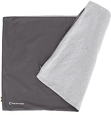 Doctor Bark Country Kissen Cover - Überzug Für Country Hundekissen L - Flauschige Fleece-Liegefläche - Waschbar - GreenLabel (Cover - L, Grau)