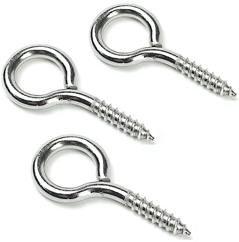 20 viti ad anello piccole da 55 mm, occhielli a vite, perni a vite, ganci, viti autofilettanti per la creazione di gioielli, artigianato fai da te, legno
