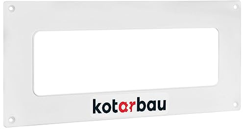 KOTARBAU® Flangia da parete 120 x 60 mm, piastra da parete in plastica, passacavo da parete per canali di ventilazione piatti, connettori per canali di ventilazione, flangia per canale piatto, bianco
