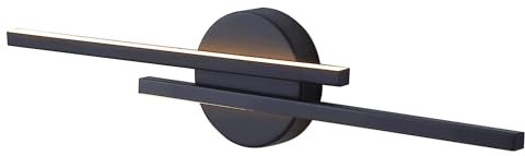 Miratic Lampada Specchio Bagno 14W 1540lm 4000K Applique Bagno Due Colori Disponibili Finitura Elegante in Alluminio IP44 Lampada Bagno Lunghezza da 55 cm (nero)