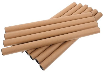 COHEALI 10er-pack Braune Versandröhre Aus Karton für Kunstwerke Stabile Aufbewahrung für Dokumente