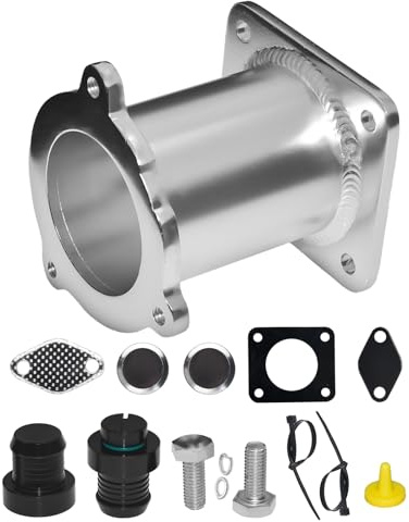 KAOLALI Kit di bypass della valvola EGR per E87 E90 E92 E93 E60 E61, Kit di bypass EGR in alluminio per 320D 325D 330D 525D 530D 520I X3 X6 X5