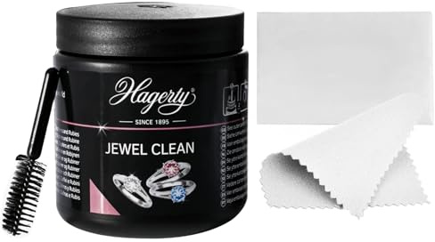 Jewellery Dip Cleaner & 3 x Jewellery Polishing Cloth, Effective Silver Cleaner for Jewellery Cleaning Solution for Gold, Diamonds, and Platinum Ring Cleaning Kit for Sparkling Results