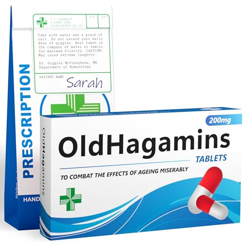 OldHagamins - Milestone Birthday Gifts for Women - Funny Gag Gift for 30th 40th 50th 60th 70th Birthday - Unusual Unique Presents for Her, Mum, Wife, Sister, Retirement, Secret Santa, Stocking Filler